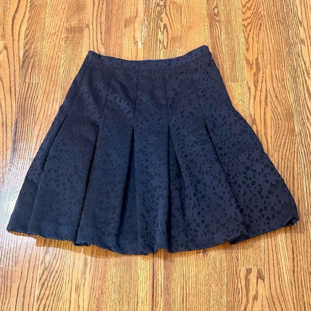 Worth Navy Cutout Pencil Skirt